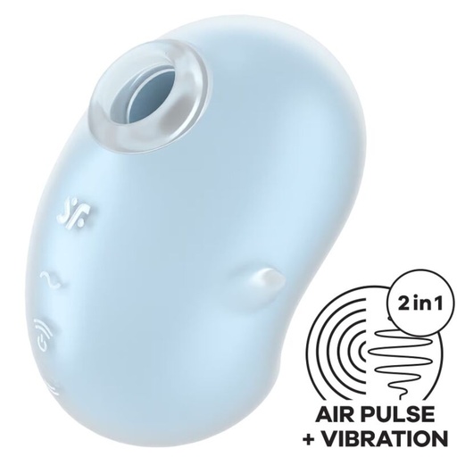 SATISFYER - VIBRADOR CUTIE GHOST LAY-ON AZUL CLARO