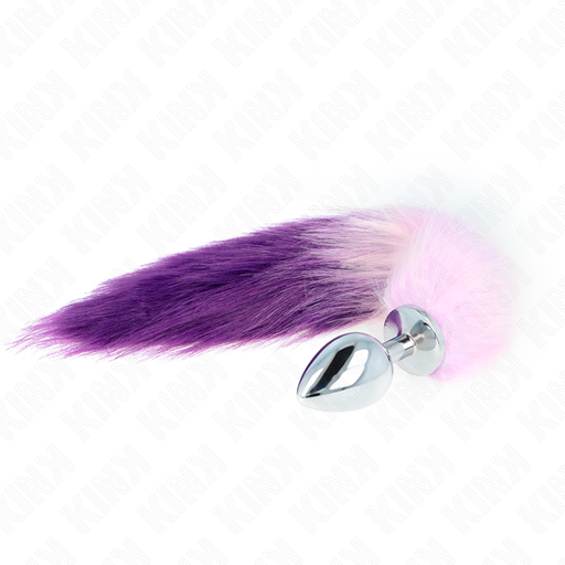 KINK - PLUG ANAL TAMANHO L 10 X 4 CM COM CAUDA SINTÃTICA 40 CM ROXO