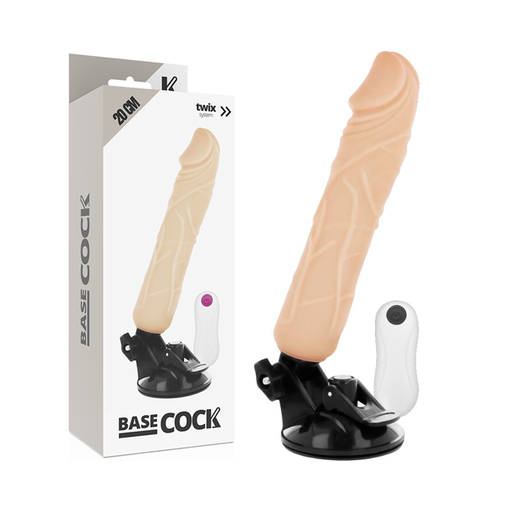 BASECOCK - VIBRADOR DE CONTROLE REMOTO NATURAL REALISTA 20 CM